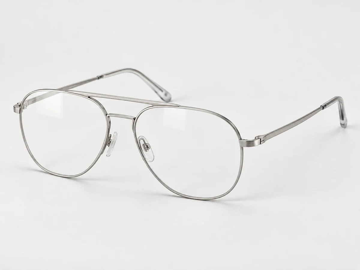 Atlas — AI concept visualization, Stainless steel aviator frame