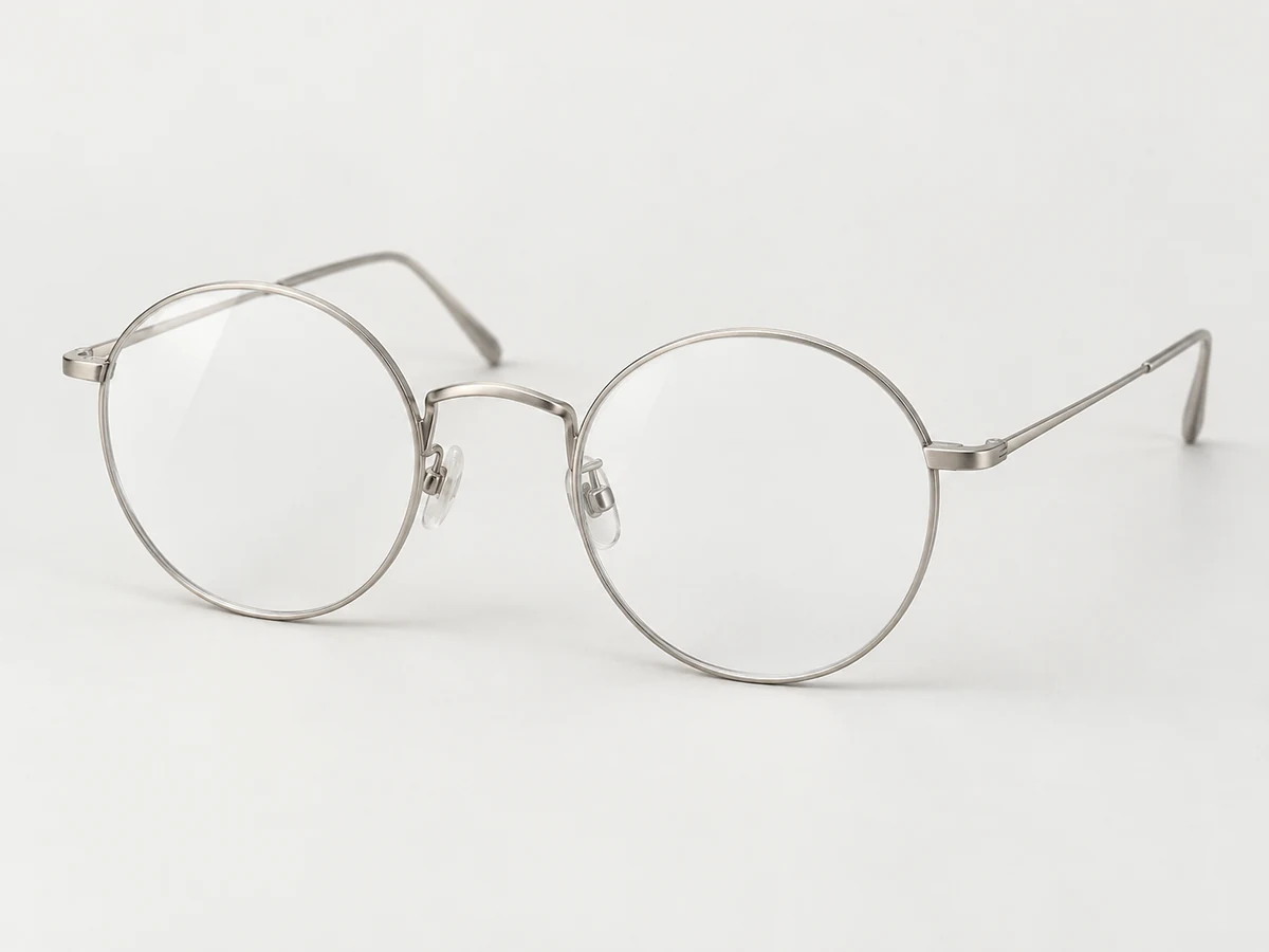 Meridian — AI concept visualization, Titanium round frame